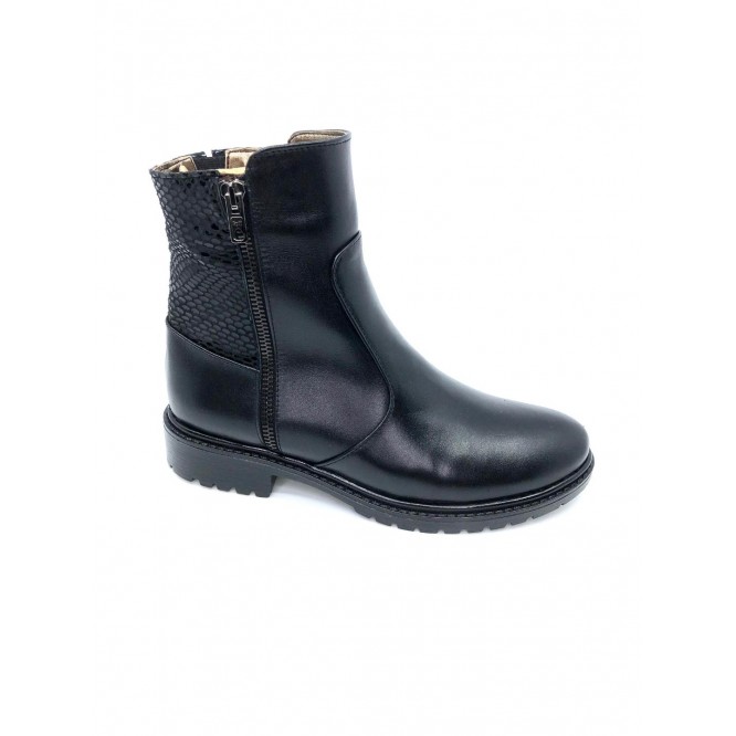 Ghete din piele naturala 318-Negru-1281