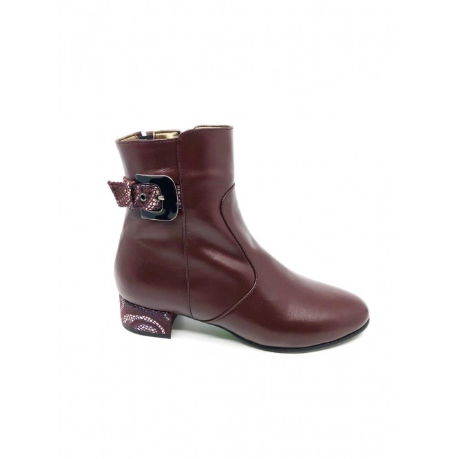 Ghete din piele naturala 320-Bordo-204