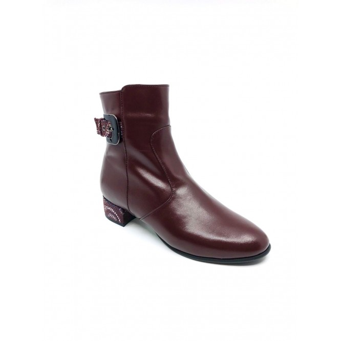 Ghete din piele naturala 320-Bordo-204