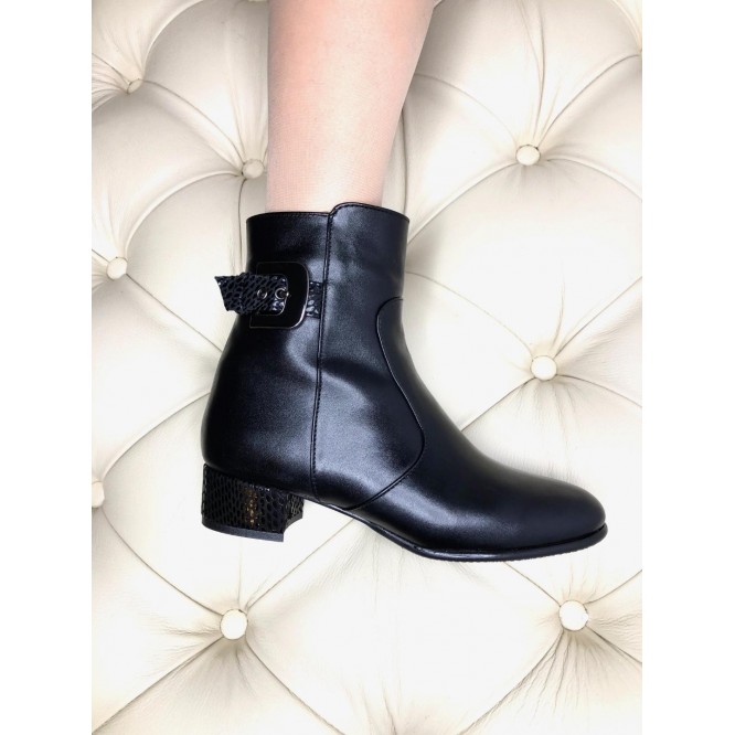 Ghete din piele naturala 320-Negru-1281