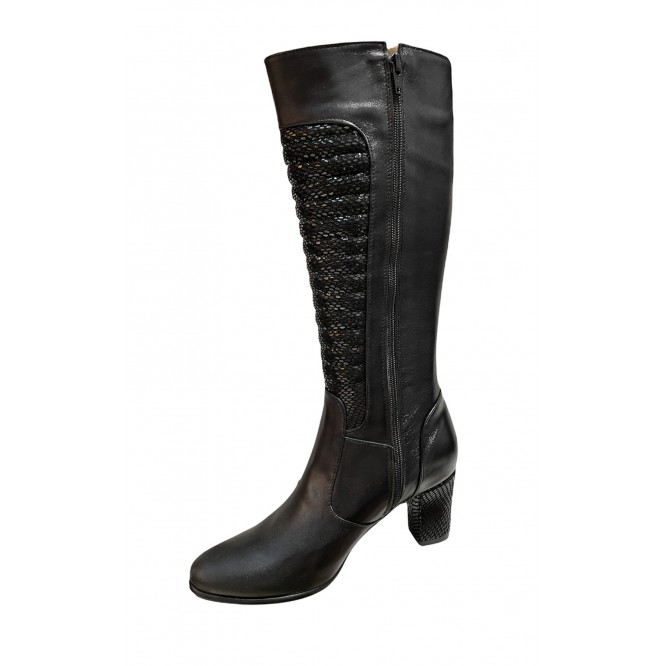 Cizme din piele naturala 345-negru-1281