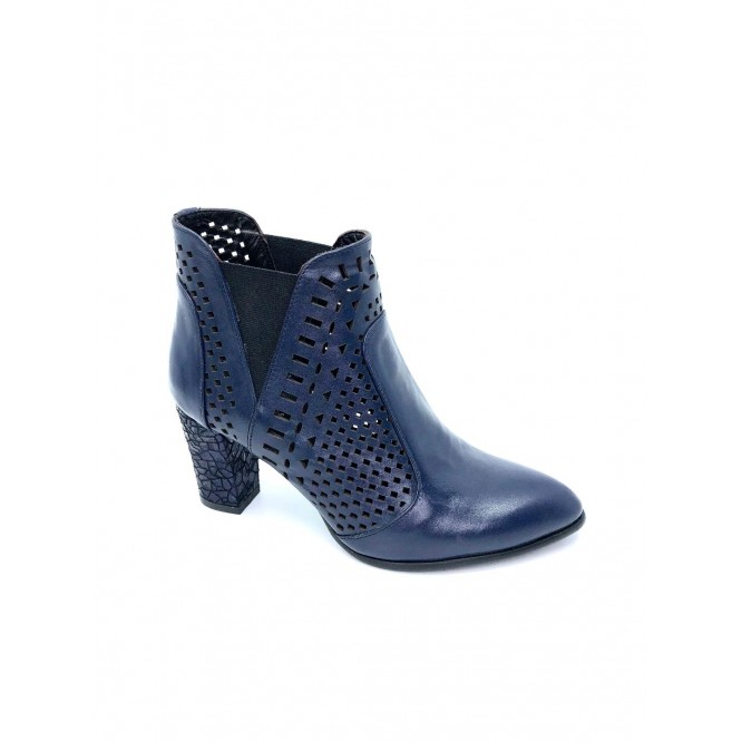 Ghete din piele naturala 537L-bleumarin