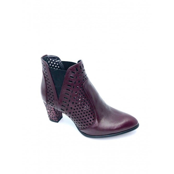 Ghete din piele naturala 537L-bordo