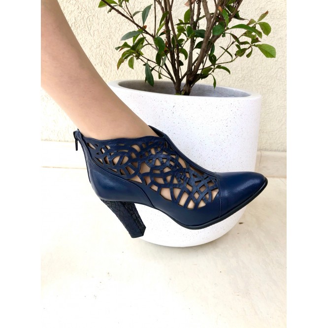 Ghete din piele naturala 538L-Bleumarin Ghete din piele naturala 538L-Bleumarin