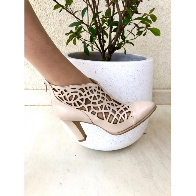 Ghete din piele naturala 538L-Nude Ghete din piele naturala 538L-Nude