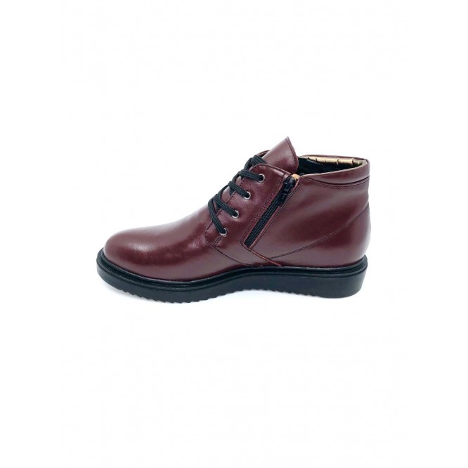 Ghete din piele naturala 595-Bordo