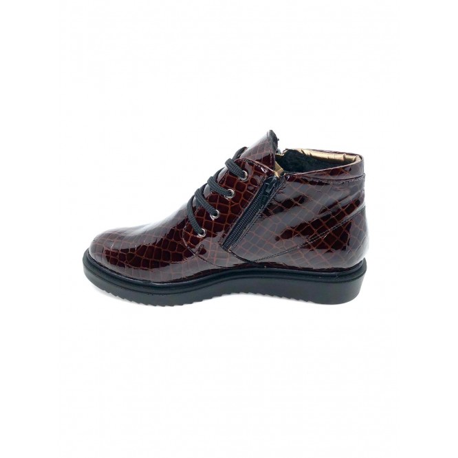 Ghete din piele naturala 595-Croco Maro