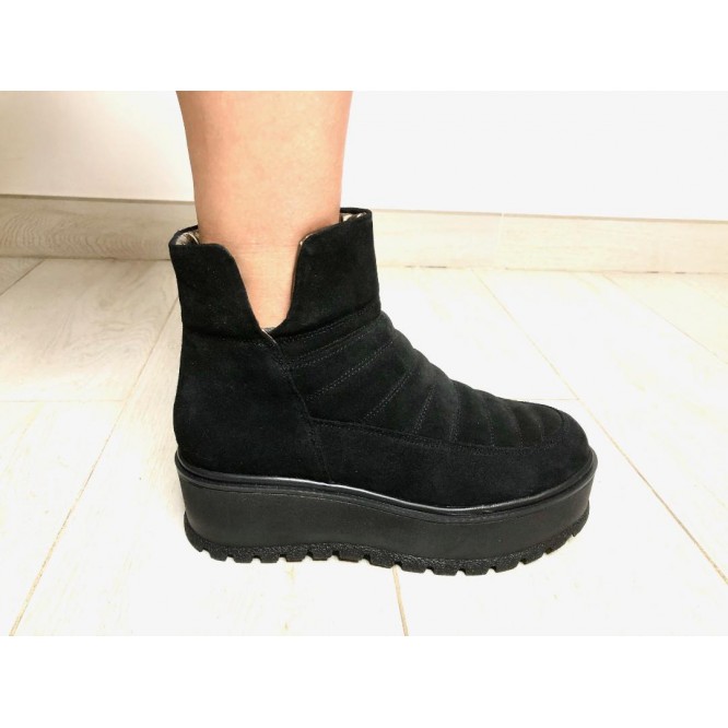 Ghete din piele naturala 601-Ant. Negru