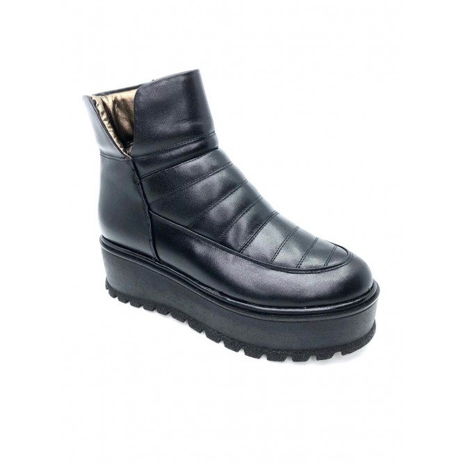 Ghete din piele naturala 601-Negru