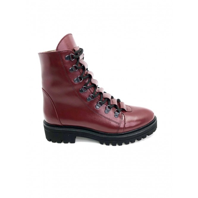 Ghete din piele naturala 602-Bordo