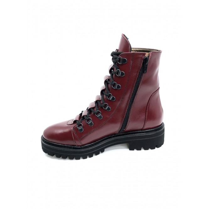 Ghete din piele naturala 602-Bordo