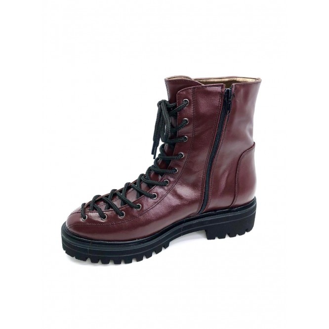 Ghete din piele naturala 603-Bordo