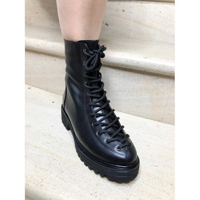 Ghete din piele naturala 603-Negru