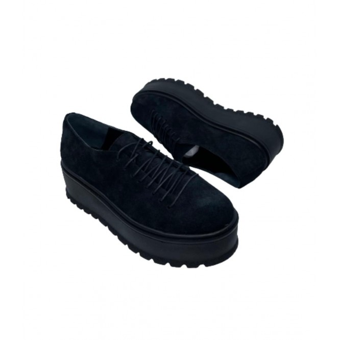 Pantofi din piele naturala 612-Ant. Negru