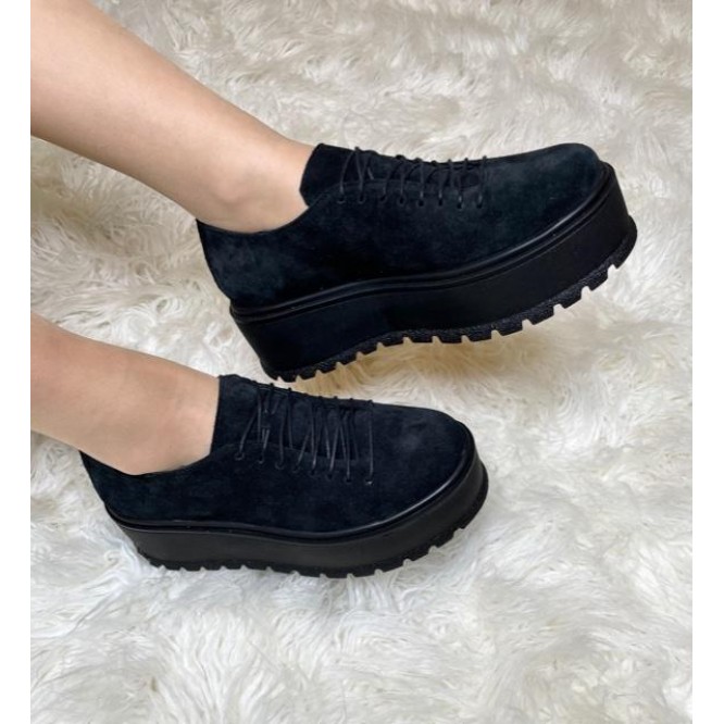 Pantofi din piele naturala 612-Ant. Negru