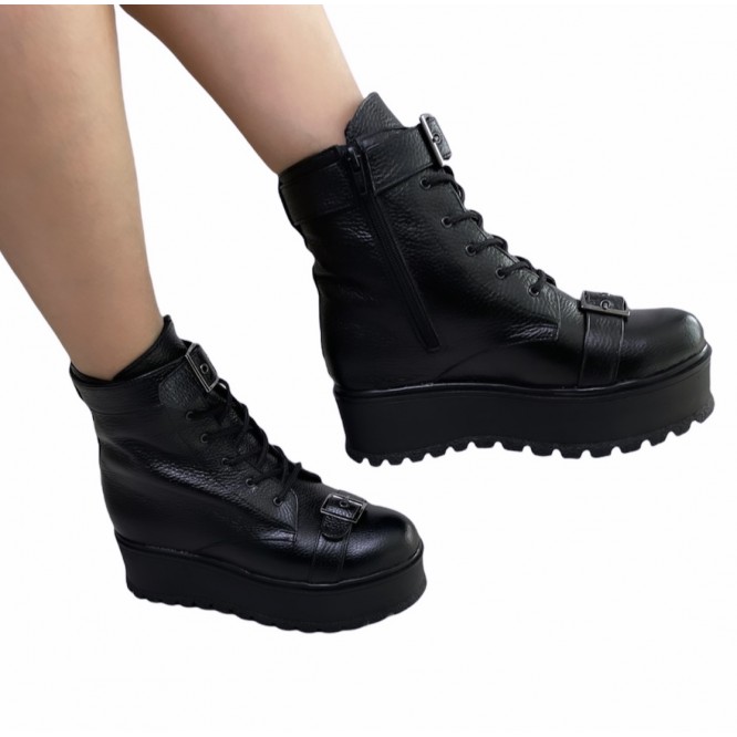 Ghete din piele naturala 647-negru-bizon