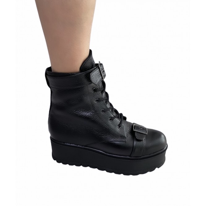Ghete din piele naturala 647-negru-bizon