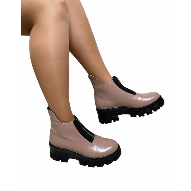 Ghete din piele naturala 648-274-negru