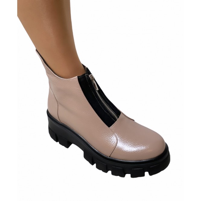 Ghete din piele naturala 648-274-negru