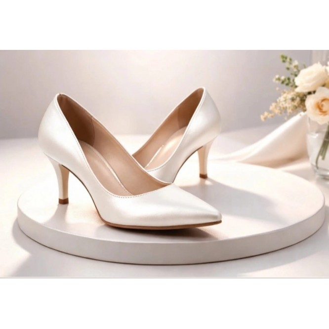 PANTOFI PREMIUM DIN PIELE NATURALA   662-IVORY PEARL 