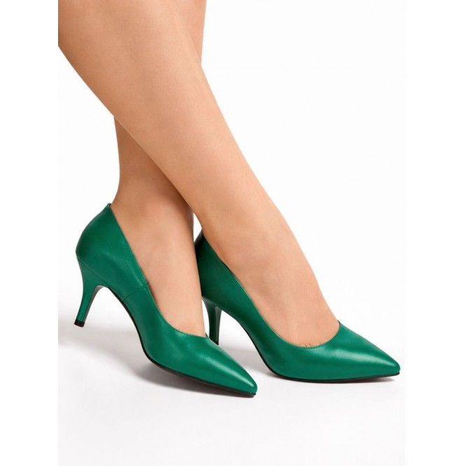 PANTOFI  DIN PIELE NATURALA 662- VERDE -261