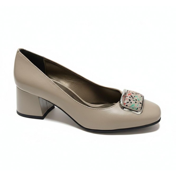 PANTOFI PREMIUM DIN PIELE NATURALA 677- BEJ INCHIS 312-296
