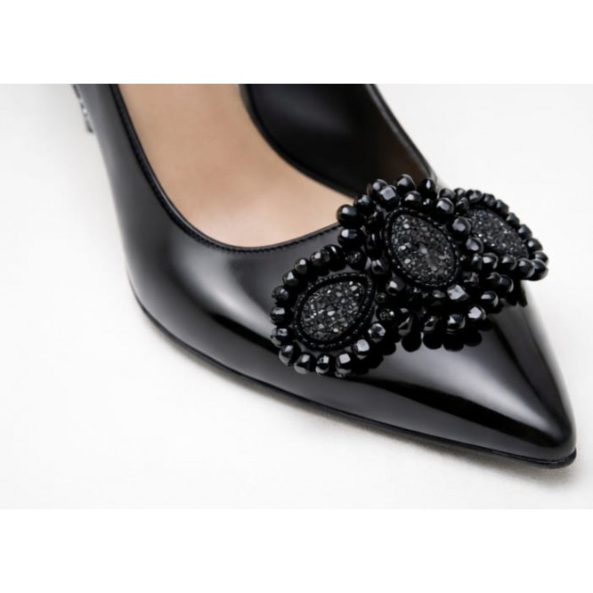 PANTOFI PREMIUM DIN PIELE NATURALA 688-LAC NEGRU