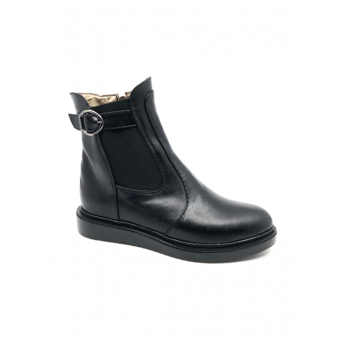 Ghete din piele naturala 807-Negru