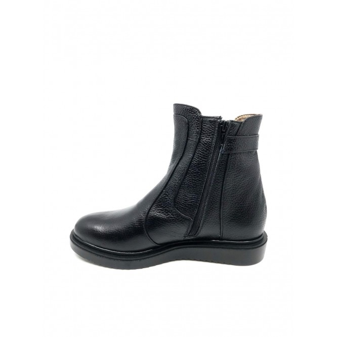 Ghete din piele naturala 807-Negru Bizon