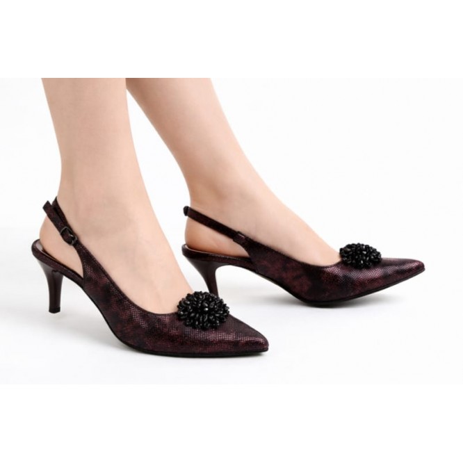 PANTOFI SLINGBACK DIN PIELE NATURALA  - MODEL 689-350